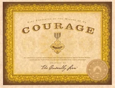 Wizard Of Oz Emerald City Certificate Of Courage Cowardly Lion Prop/Replica