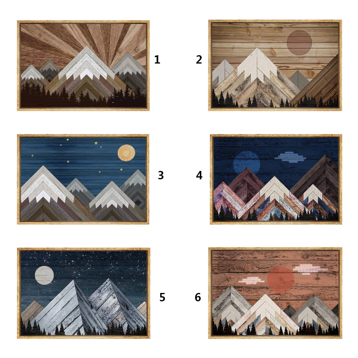 Geometric Mountain Art