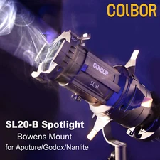 COLBOR SL20-B SL20B Spotlight Lens 20° Bowens Mount for CL60 CL100X LED Lights