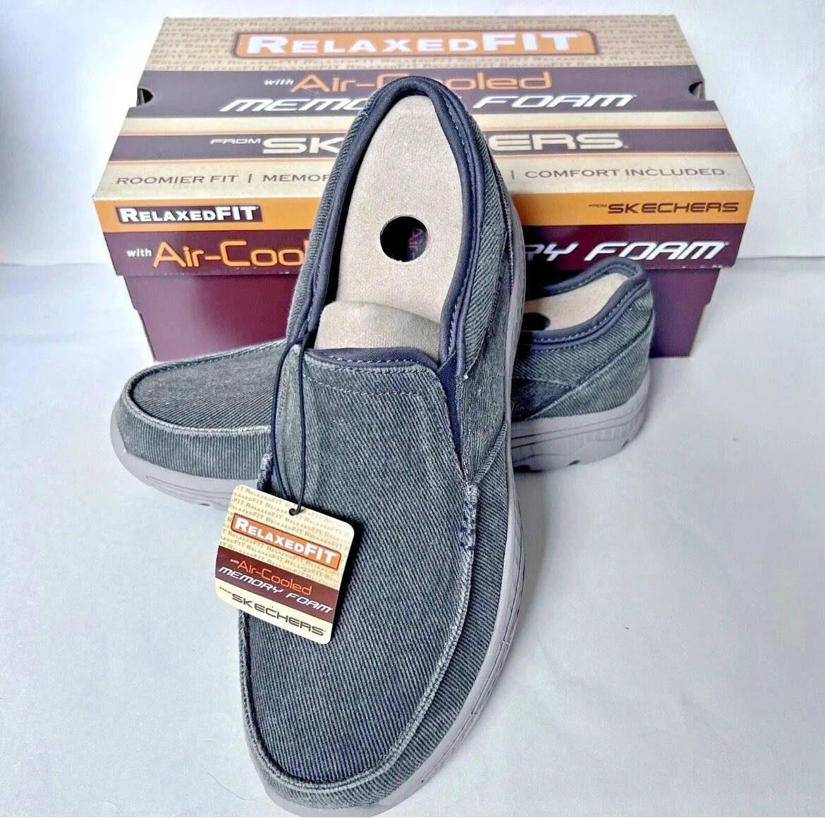 Skechers moseco hotsell charcoal