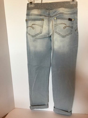 Justice Jeans Sz 10 Reg Super Skinny Ankle Simply Low Distressed Light Wash Pant - Picture 5 of 6