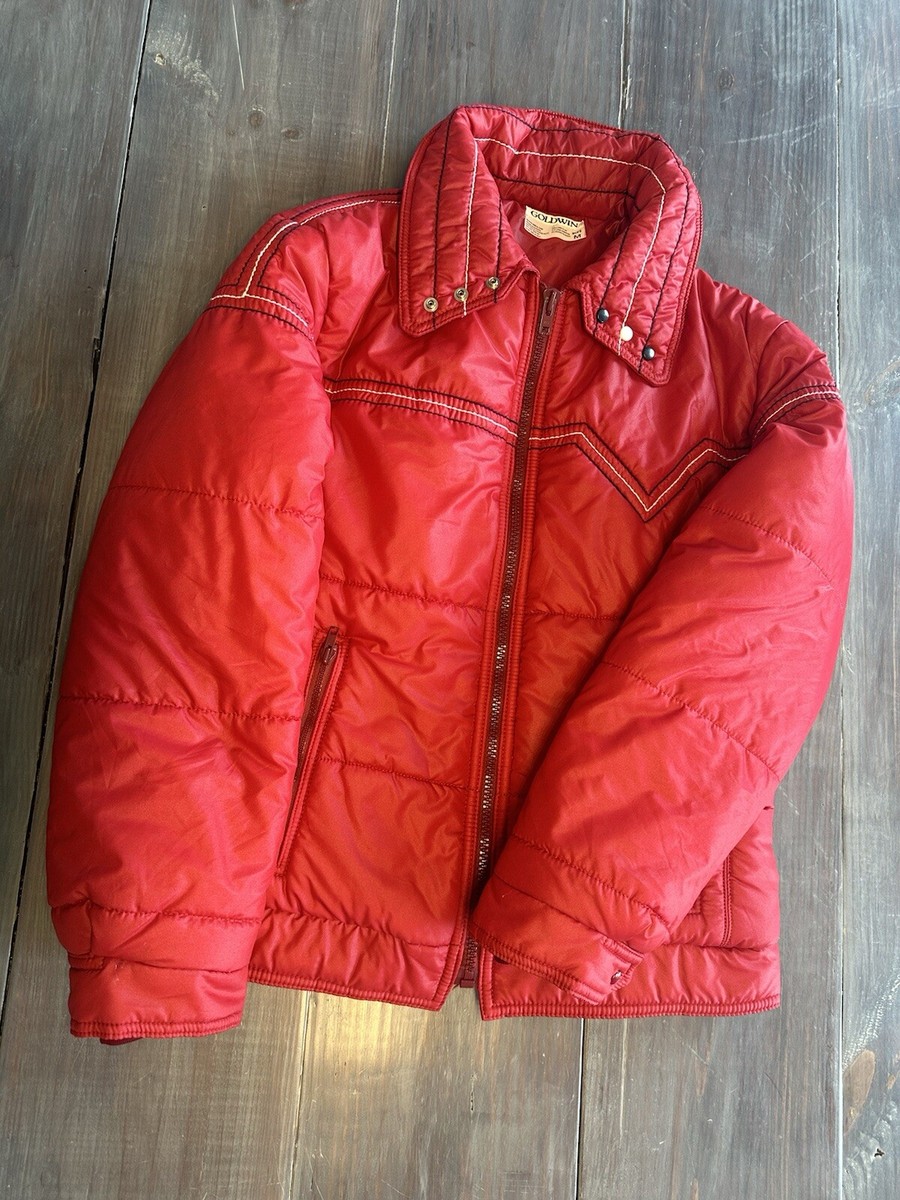 VTG Men's Goldwin Ski Bibs Jacket Suit Red Medium Made In VTG Men's Goldwin Ski Bibs Jacket Suit Red Medium Made In