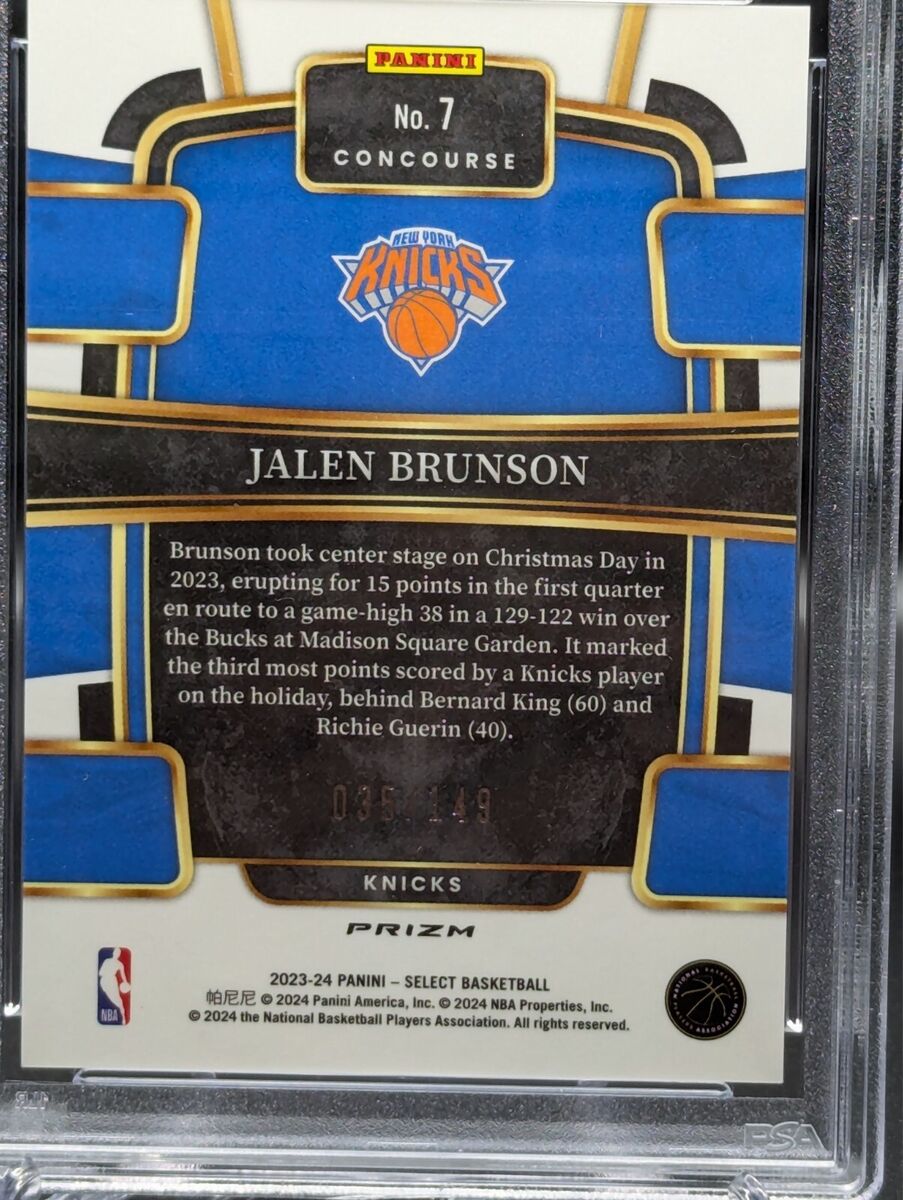 Jalen Brunson 2023-24 Panini Select Concourse White Prizm Jalen Brunson 2023-24 Panini Select Concourse White Prizm