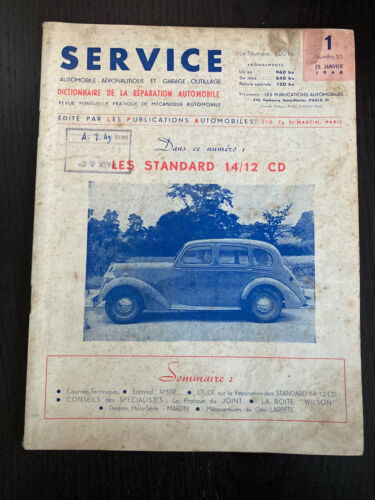 DICTIONNAIRE REPARATION AUTOMOBILE N°55 01/1948 STANDARD 14/12 CD D55 - Photo 1/1