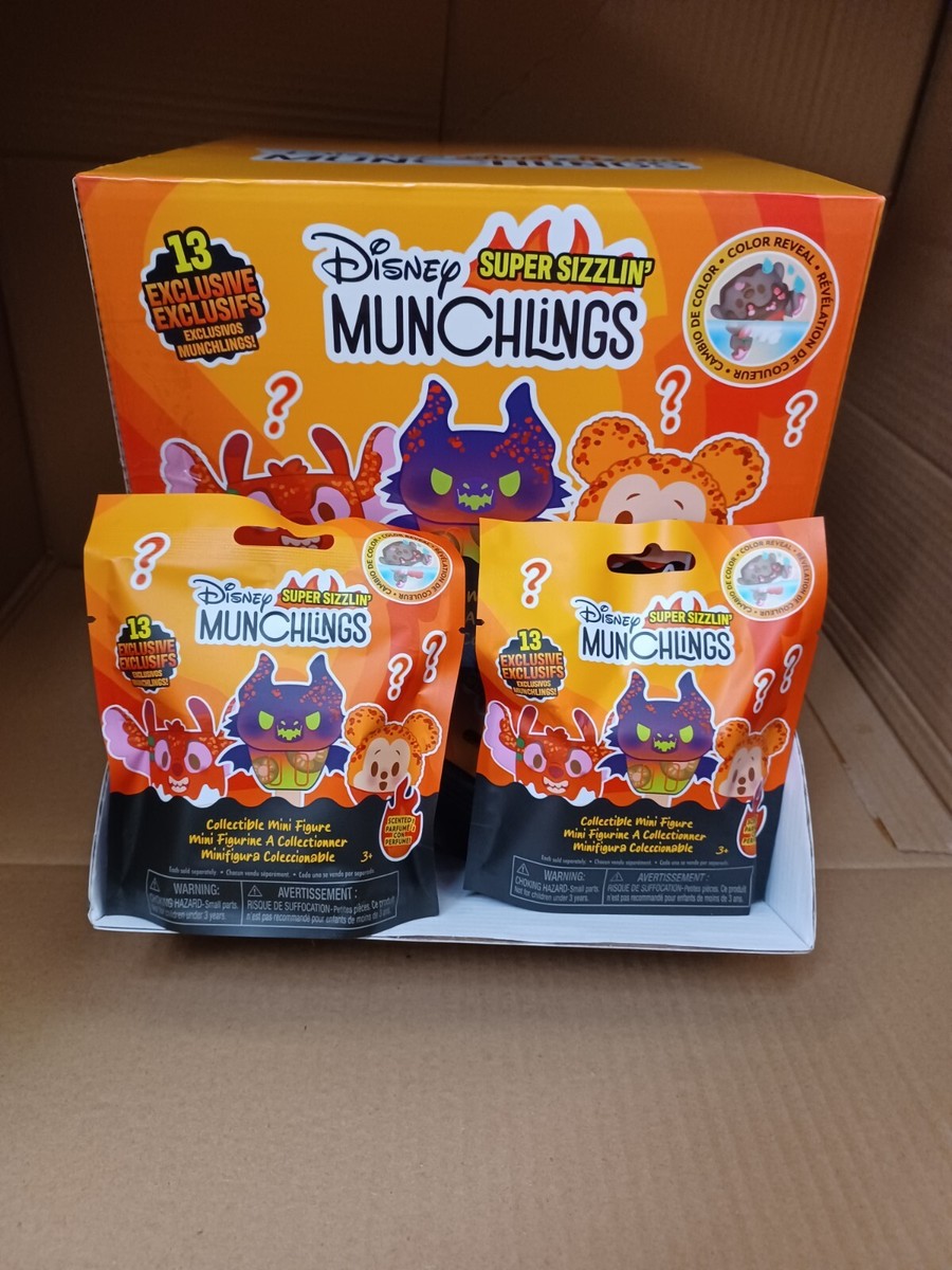 Box Of 24 Super Sizzlin Disney Munchlings Collectible Mini Figures