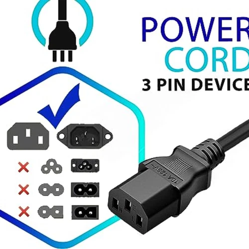 AC Power Cord Cable for Hartke HD15 HD50 HD500 Bass Combo Amp 3-prong Lead - Foto 3 di 5
