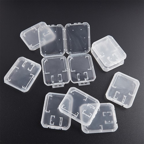 10pcsSd Card Case Transparent Standard SD SDHC Microsd Case Box Protector Hol WS - Picture 6 of 8