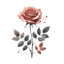 Wall decal sticker watercolor flower wall sticker 18x18 cm large