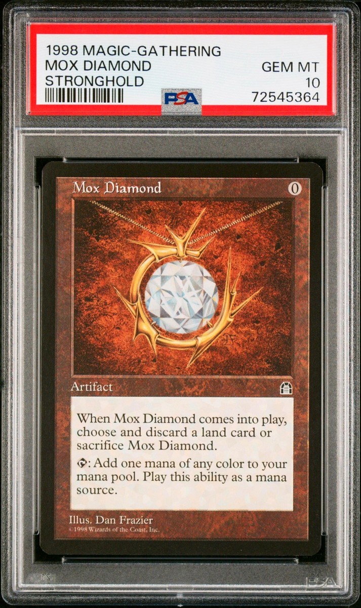 1998 Magic The Gathering Stronghold Mox Diamond PSA 10 GEM 1998 Magic The Gathering Stronghold Mox Diamond PSA 10 GEM