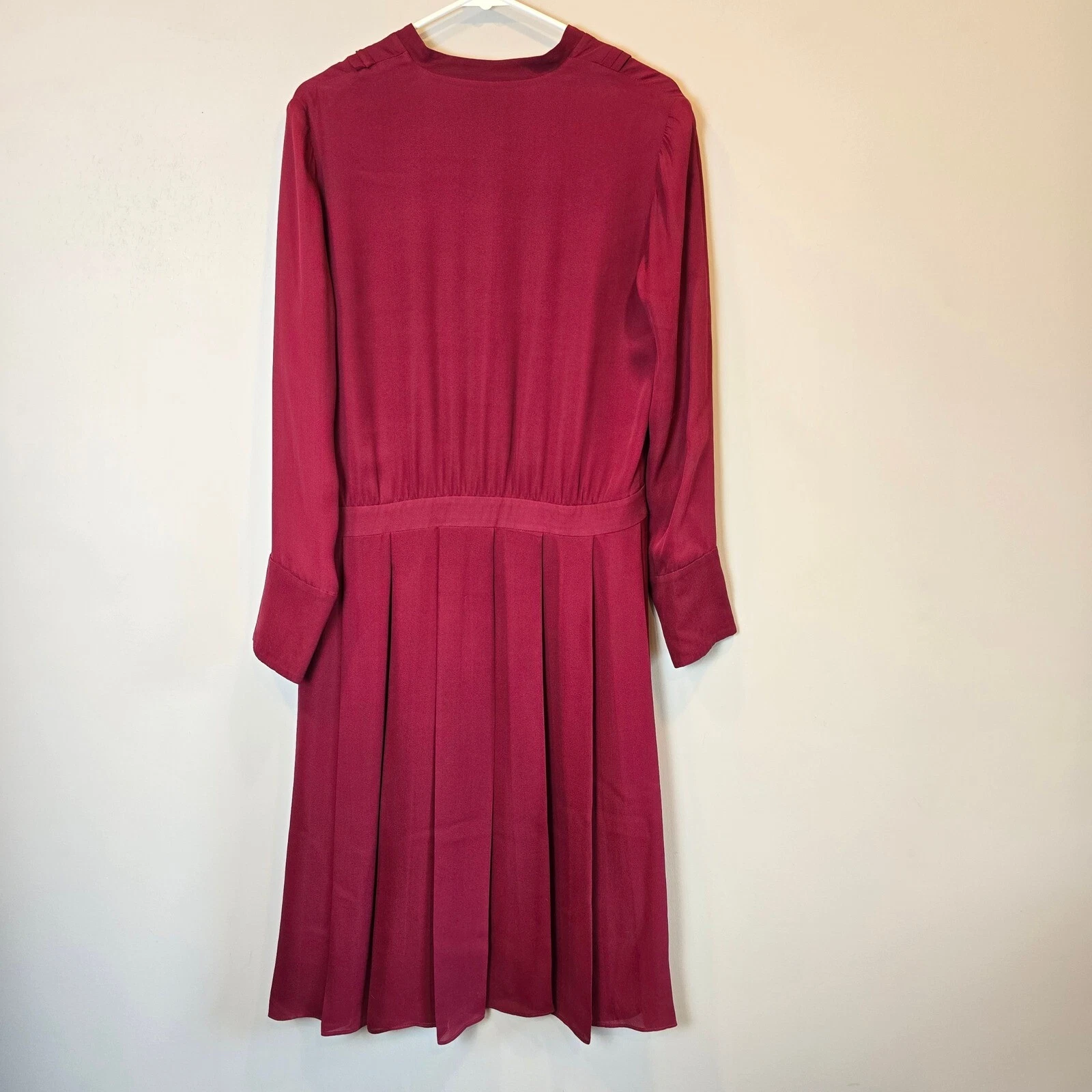 Abito Tory Burch manica lunga seta donna 4 marrone