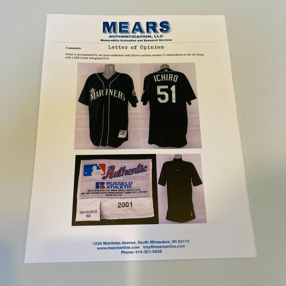 Ichiro Suzuki Rookie Season Game Used 2001 Seattle Mariners Ichiro Suzuki Rookie Season Game Used 2001 Seattle Mariners