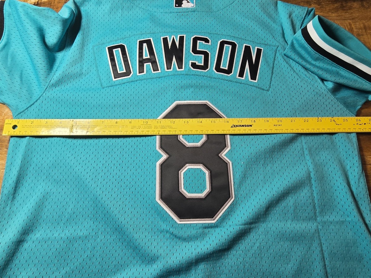 応援グッズ mitchell&ness Miami Marlins Dawson No. 8 Florida Marlins Andre Dawson Mitchell & Ness Teal
