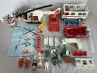 Vintage Playmobil 3789 Rescue Helicopter Ambulance 3456 Dentist 3762 Figure Lot
