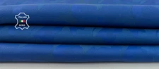 BLUE CAMOUFLAGE LASER ENGRAVED Thin Soft Lambskin Leather hide 2+sqf 0.6mm C6850