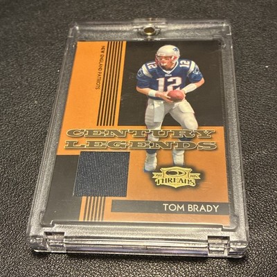 2006 Donruss Threads Tom Brady ''Century Legends'' /250 Game Worn Jersey Patch CL8
