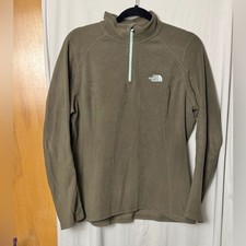 The North Face Brown Fleece Quarter Zip Size Medium