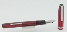 Esterbrook SJ Transitional Red Pearl Fountain Pen - 2668 Medium Nib - 1940's