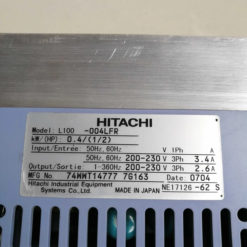One Used HITACHI inverter L100-004LFR Free shipping#LJ - Image 4 of 4