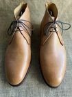 Tricker's Mens Tan Brown Leather Chukka Boots Size UK 8 || US 9