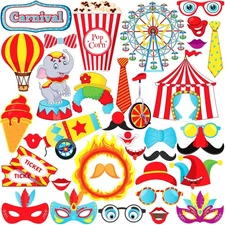 KatchOn, Huge Carnival Photo Booth Props - Pack of 35 | Carnival Photo Props ...