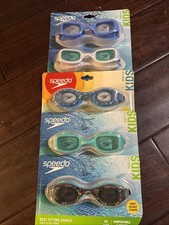 NEW SPEEDO KIDS GOGGLES LOT OF 5- Ages 3-6 Blues/Aqua/Multi
