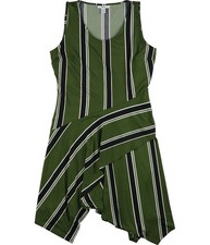 bar III Womens Handkerchief Hem Shift Dress, Green, Medium