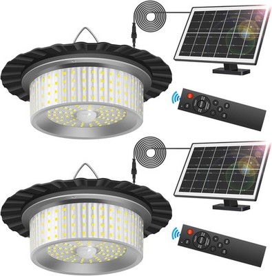 Solar Shed Light Outdoor Indoor,  LED 360° Lighting Motion Sensor Pendant Light