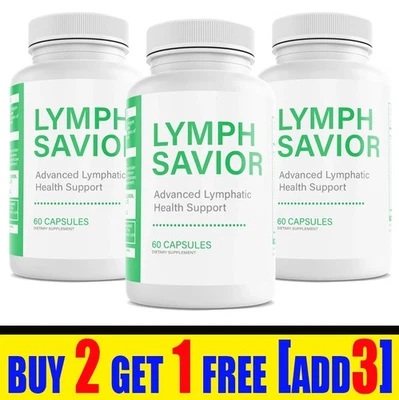 3pack Lymph Savior Advanced Lymphatic Health Support Dietary Supplement 60 Caps