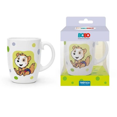 Trötsch Bobo Siebenschläfer Kindertasse grün Geschenktasse aus Porzellan | 1 S.