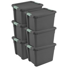Sterilite 6Pk Latch Tote, Stackable Plastic S...