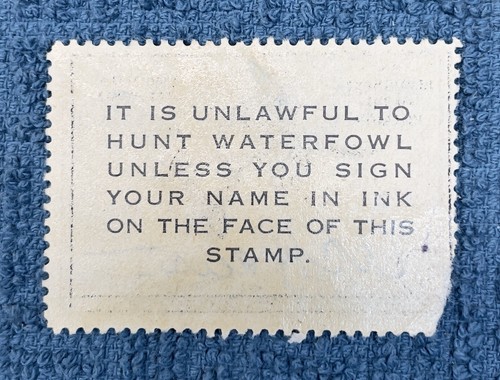 Scott RW18, $2 Gadwell Ducks “Duck” Stamp, F/VF Used, damaged. (R10-24) - Picture 2 of 2