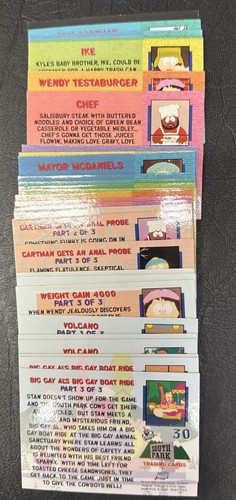 1998 Comic Images SOUTH PARK Complete Trading CARD SET (70 Cards) - Picture 3 of 5