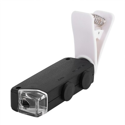 60X-100X Optical Zoom LED Microscope Lens With Clip For Mobile Phones SAL