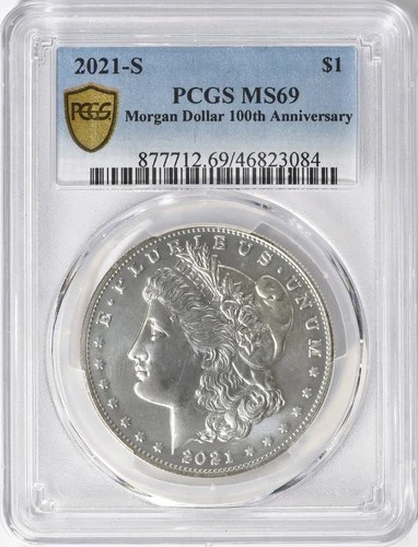 2021 S Morgan Silver Dollar $1 100th Anniversary PCGS MS 69