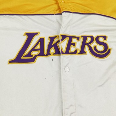 Vintage Los Angeles Lakers Shooting Shirt Mens 2XL White Gold Nike