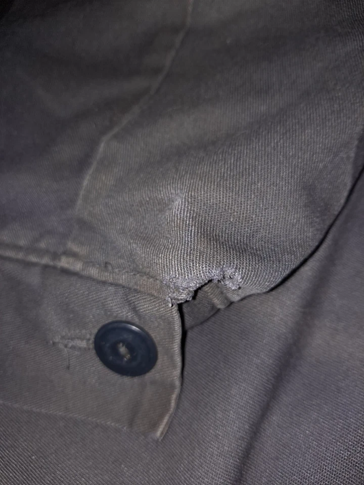 Soft Collar Insulated Jacket Solid Team Used Ribbed Red Kap Work Uniform Coat  - Image 4 of 4