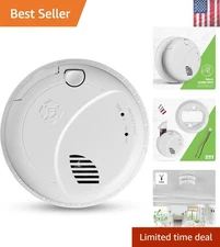 Advanced Smoke & CO Alarm System - Interconnect, Battery Backup, Voice Alerts