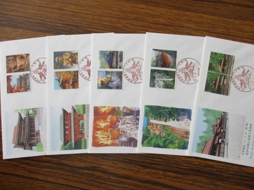 Japan Stamp First Day Cover World Heritage Series Ⅲ No.1 5 Covers 2006