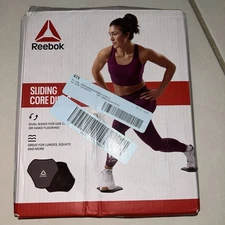 Reebok Core Sliding Discs - Dual Sided Workout Sliders for Carpet & Hardwood NEW