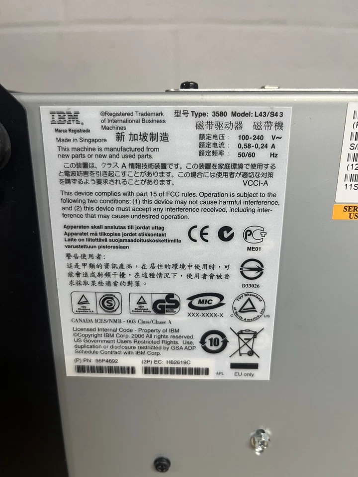 Unità a nastro 3580-S43 95P7063 IBM LTO4 FH SAS con rapporto di prova complet... - Immagine 4 di 4
