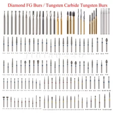  Diamond Tungsten Carbide Burs Drill FG 1.6mm for High Speed Handpiece