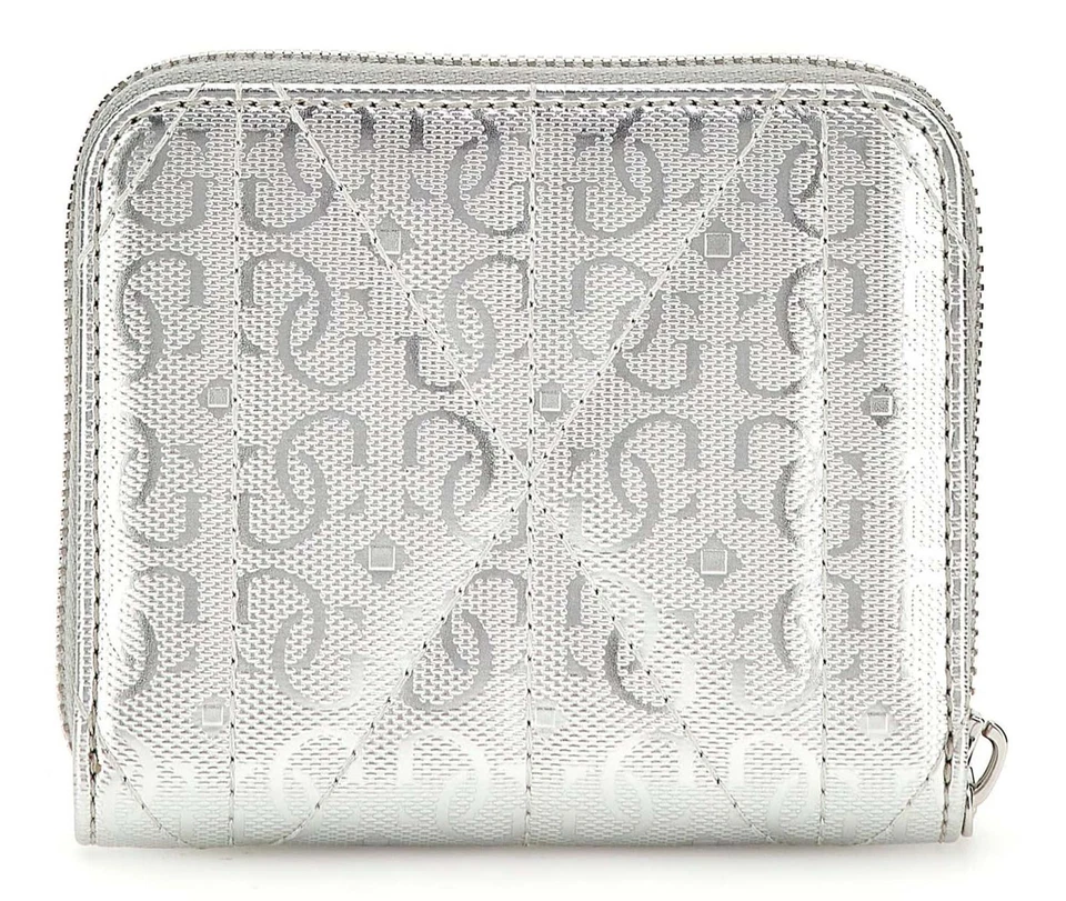GUESS borsa Aldina SLG Small Zip Around Wallet Silver - Immagine 3 di 3