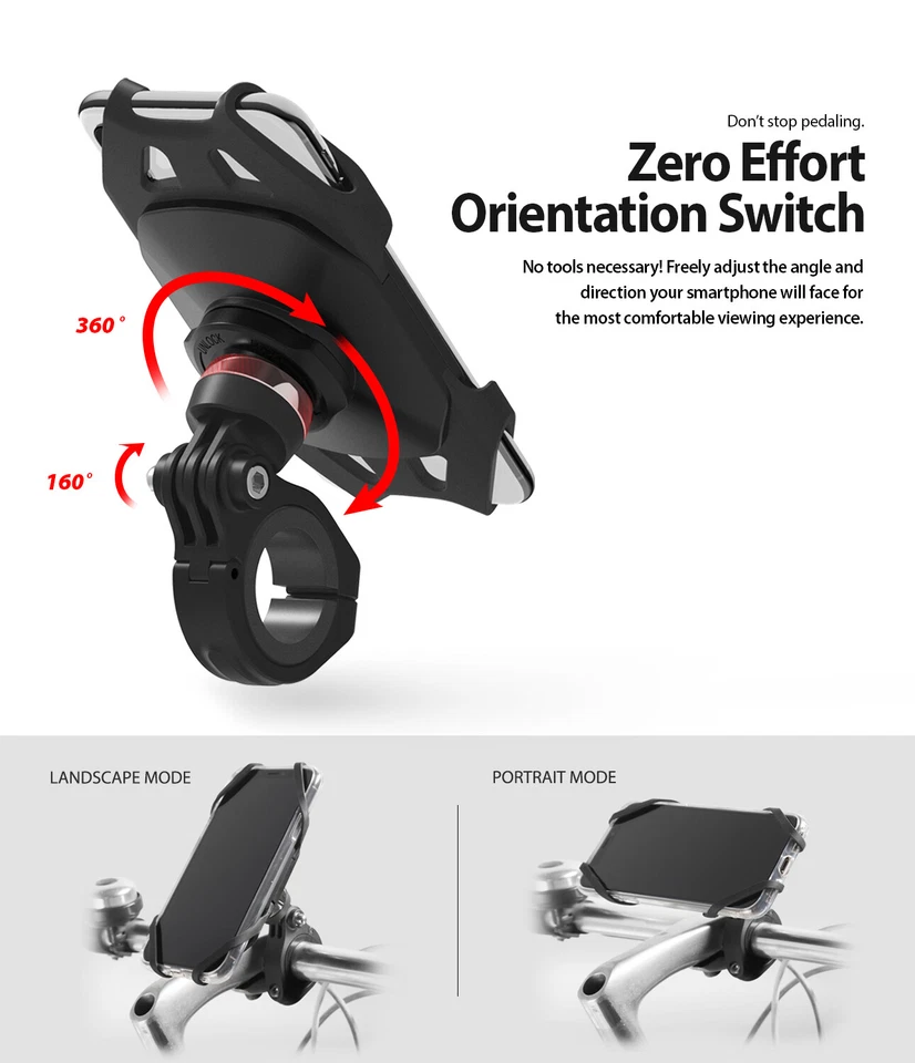 Ringke Spider Grip Bike Phone Holder Mount for Universal Handlebar 360 Rotation - Image 4 of 4