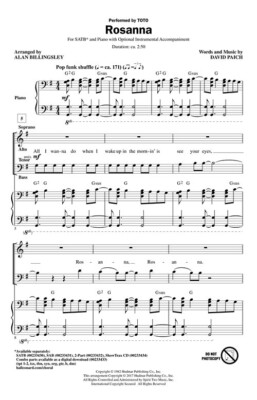 Rosanna Pop Choral Series SATB Toto