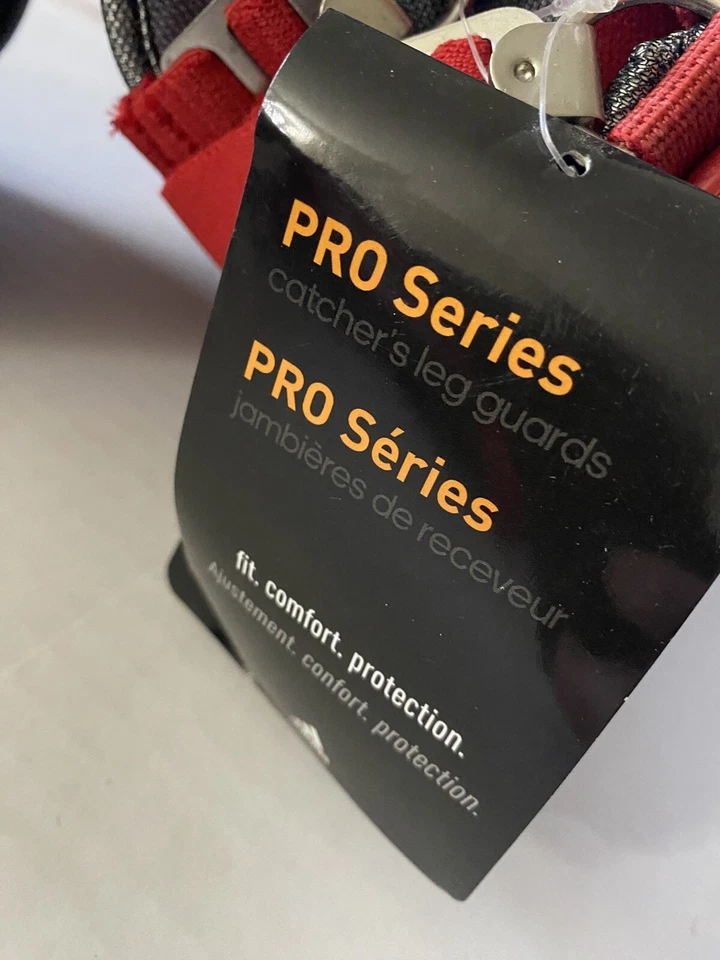 ADIDAS PRO SERIES BÉISBOL/SOFTBOL CATCHERS PROTECTORES DE PIERNAS 17" ROJO Foto 4 de 4