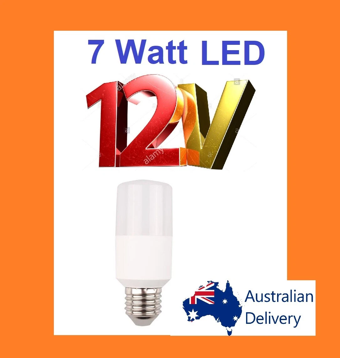 7w 12V 12volt DC LED E27 3000K FOR Bollards Caravan Lighting LAMPS