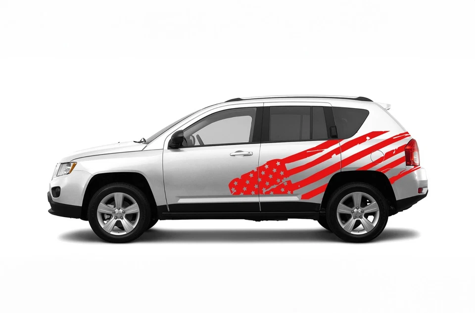 Bandera de Estados Unidos para Jeep Compass diseño gráfico patriótico calcomanía pegatina vinilo Foto 4 de 4
