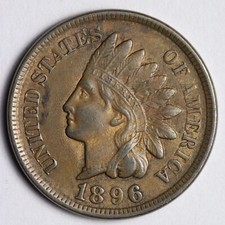 1896 Indian Head Cent Penny Unc Uncirculated Ms E163 Jfz