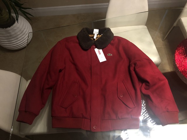 supreme x lacoste wool varsity jacket
