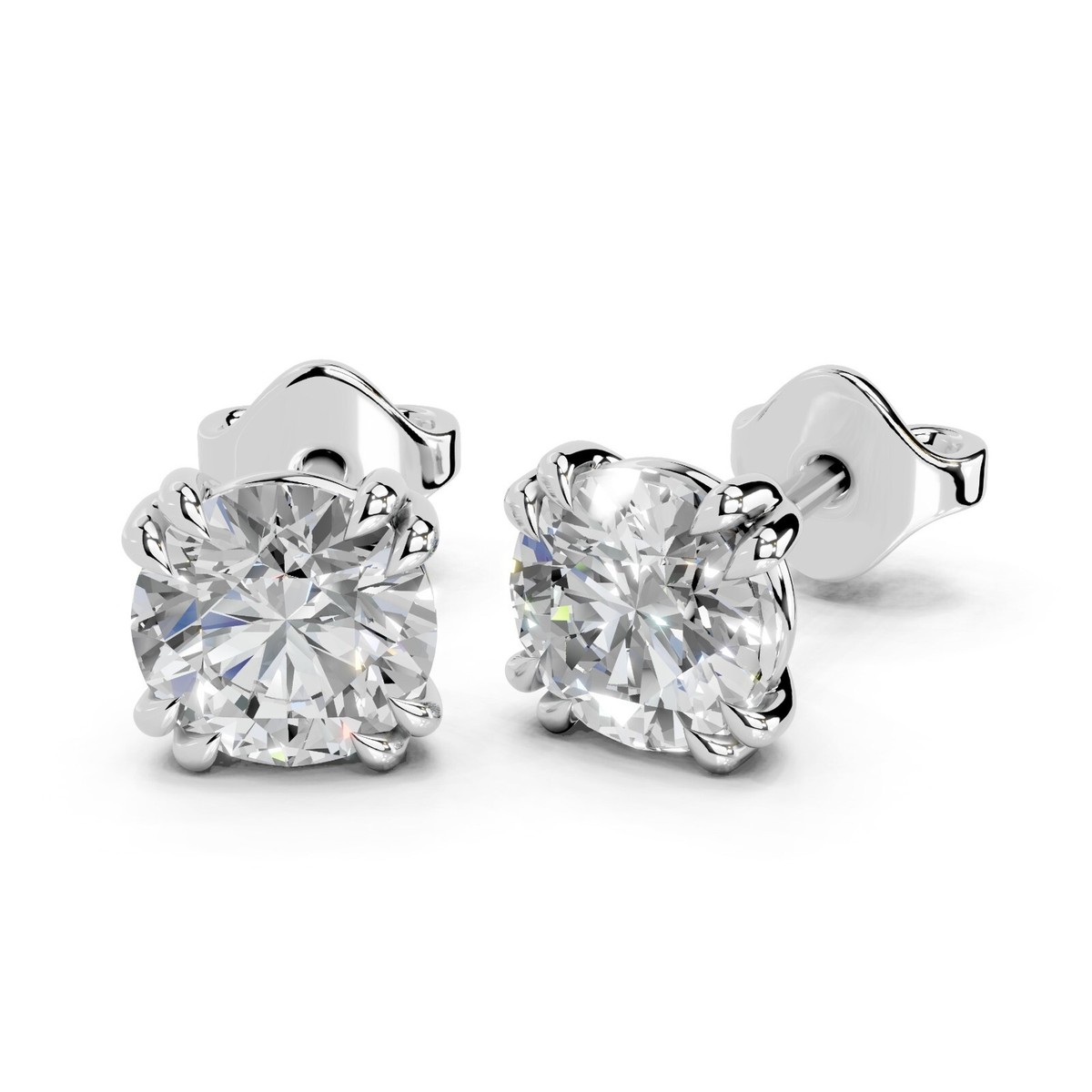 Orecchini Pendenti A Goccia Con Diamanti Creati 2ct – Argento 925 Placcato Oro Bianco